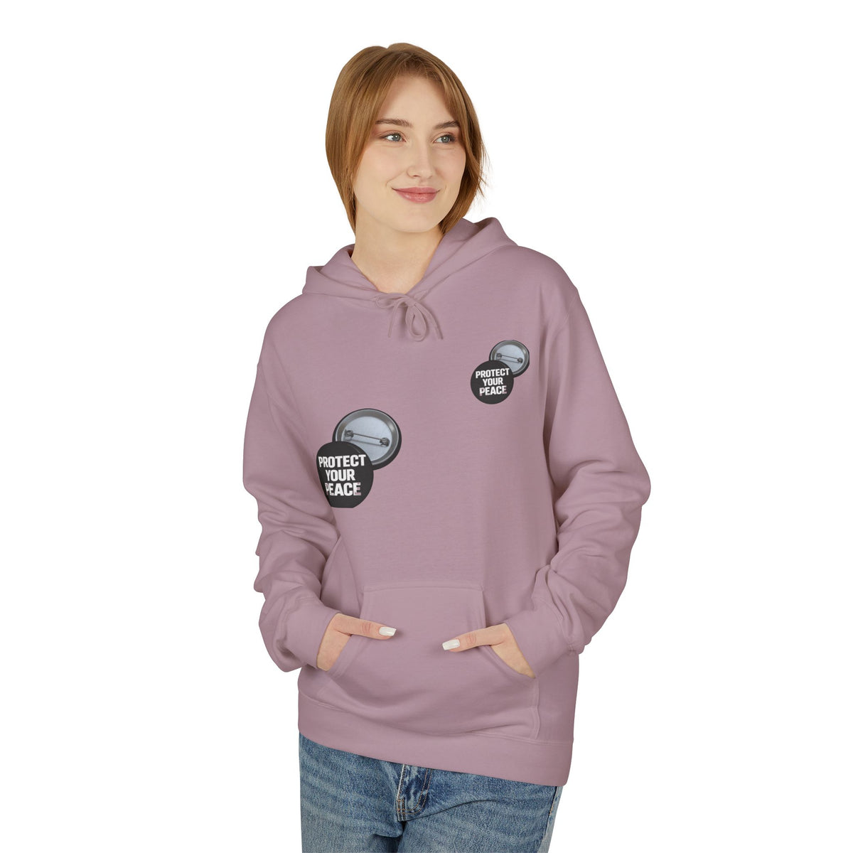 Protect Your Peace Hoodie — Minimal Badge Graphic Pullover