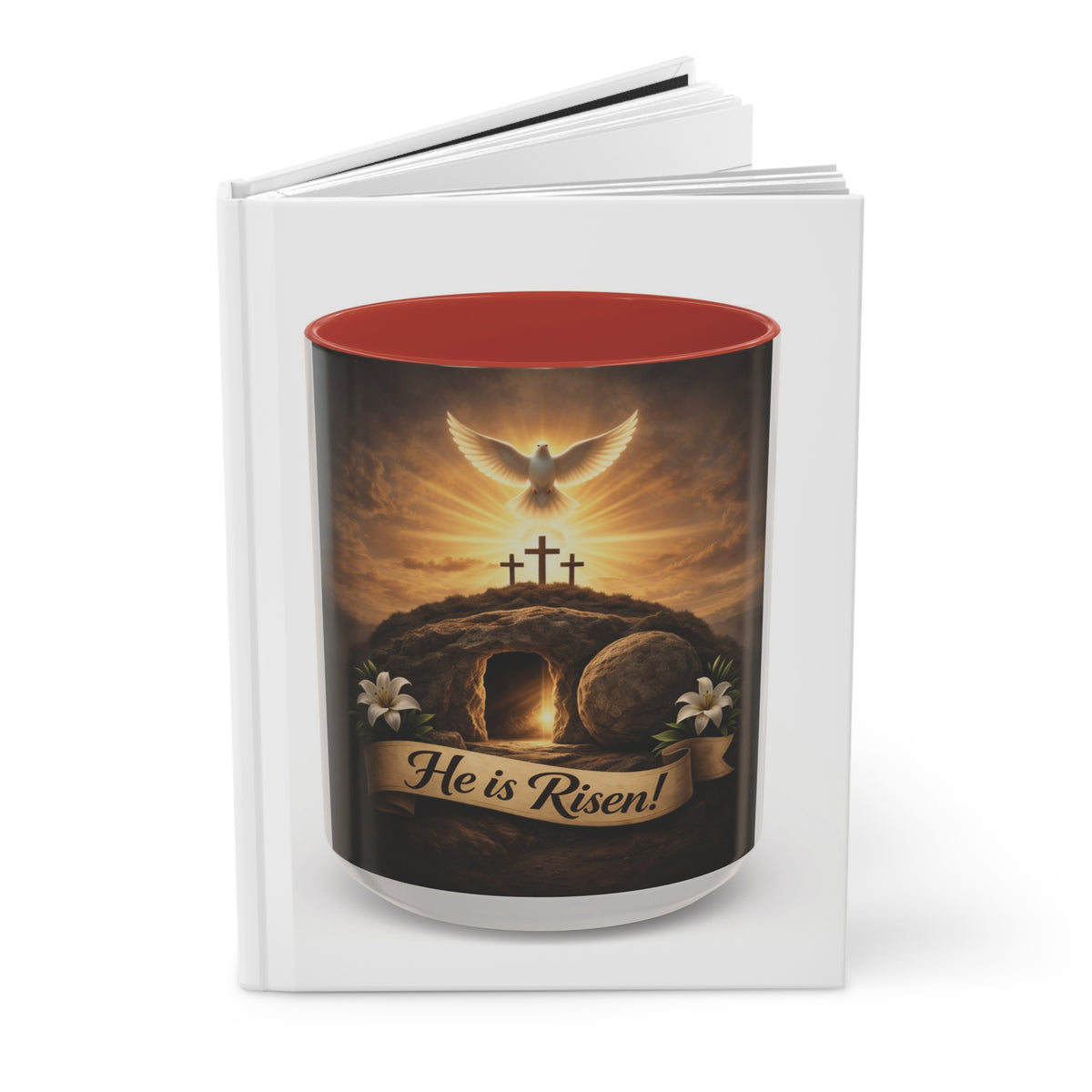 He is Risen Hardcover Journal — Christian Easter Devotional Notebook