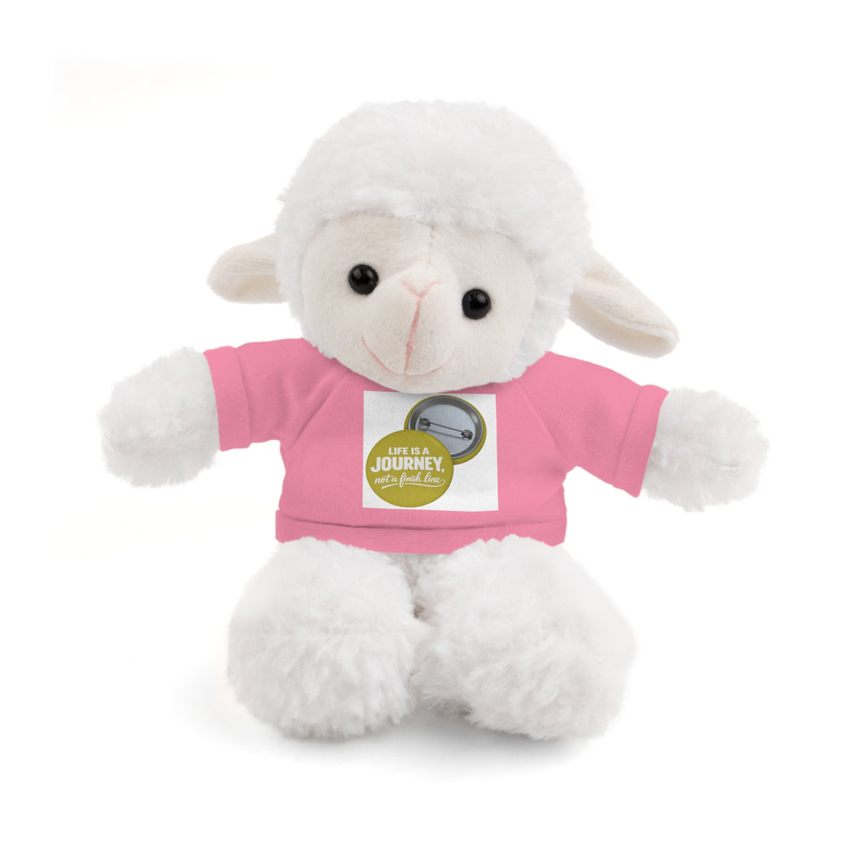 Cute Brown Teddy Bear with 'Life Is a Journey not a finish line.' Tee — Plush Gift for Kids & Travelers