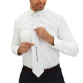 White Necktie with "Protect your peace" Script — Minimalist Bridal & Groomsmen Tie
