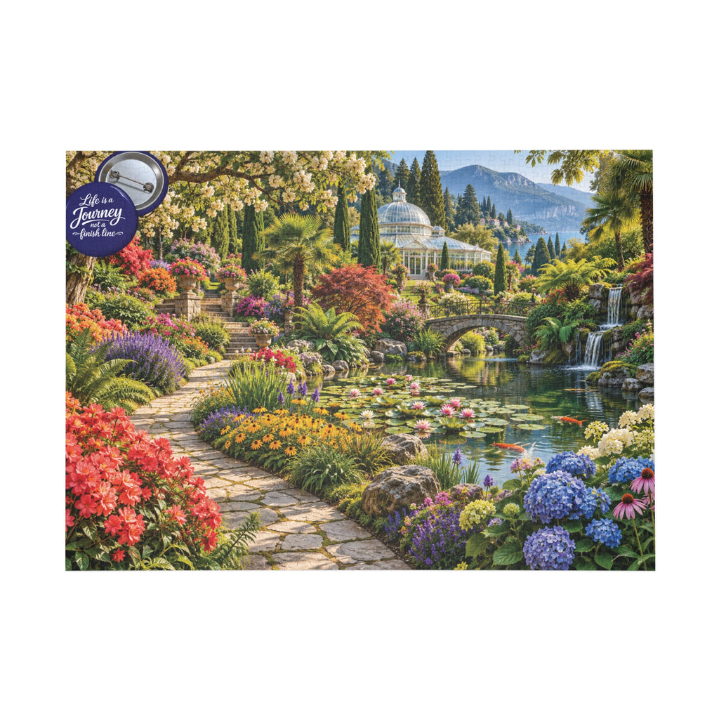 Scenic Garden Path Jigsaw Puzzle – 96/252/500/1000-Piece Relaxing Floral Landscape