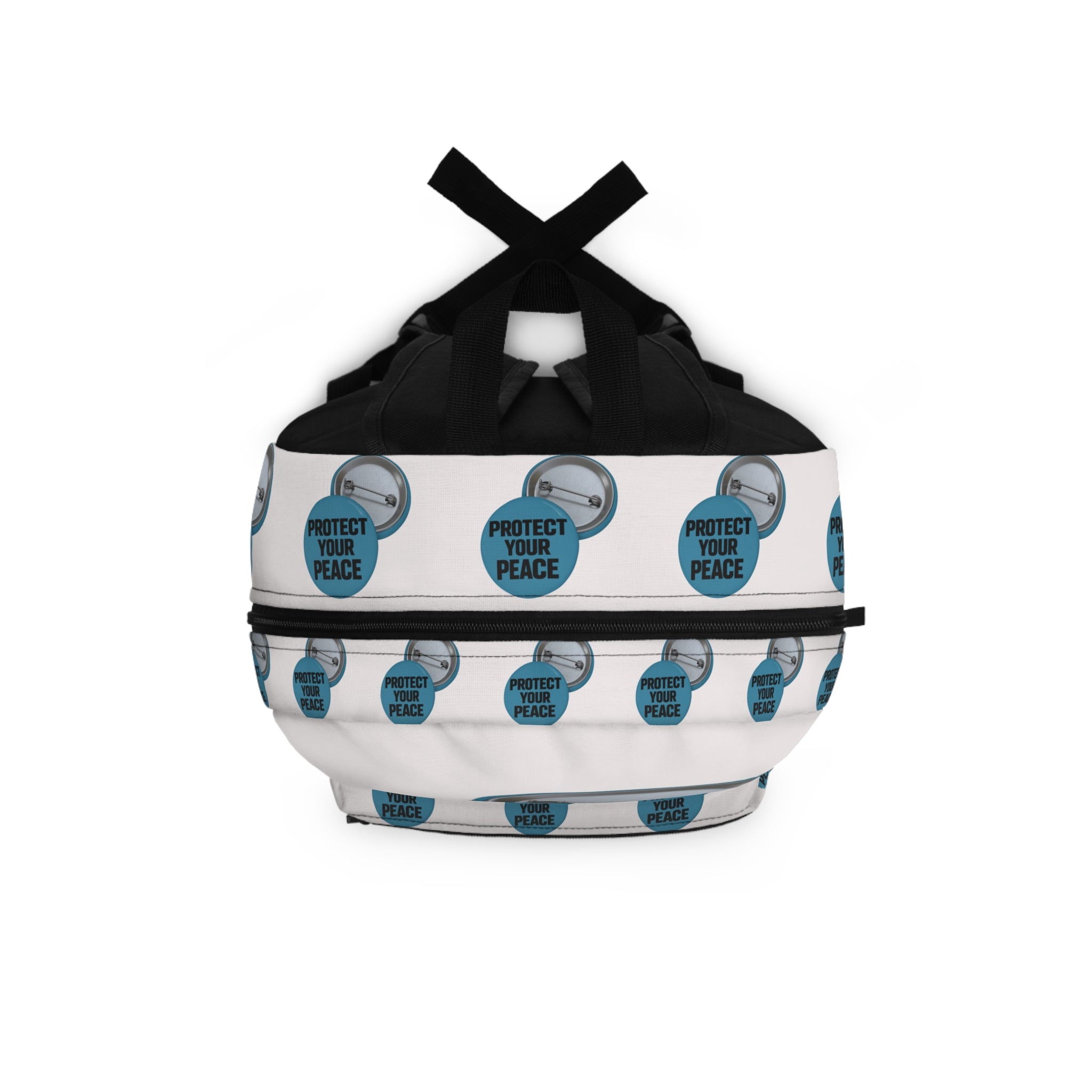 Protect Your Peace Button Backpack — Lightweight Everyday School & Travel Bag
