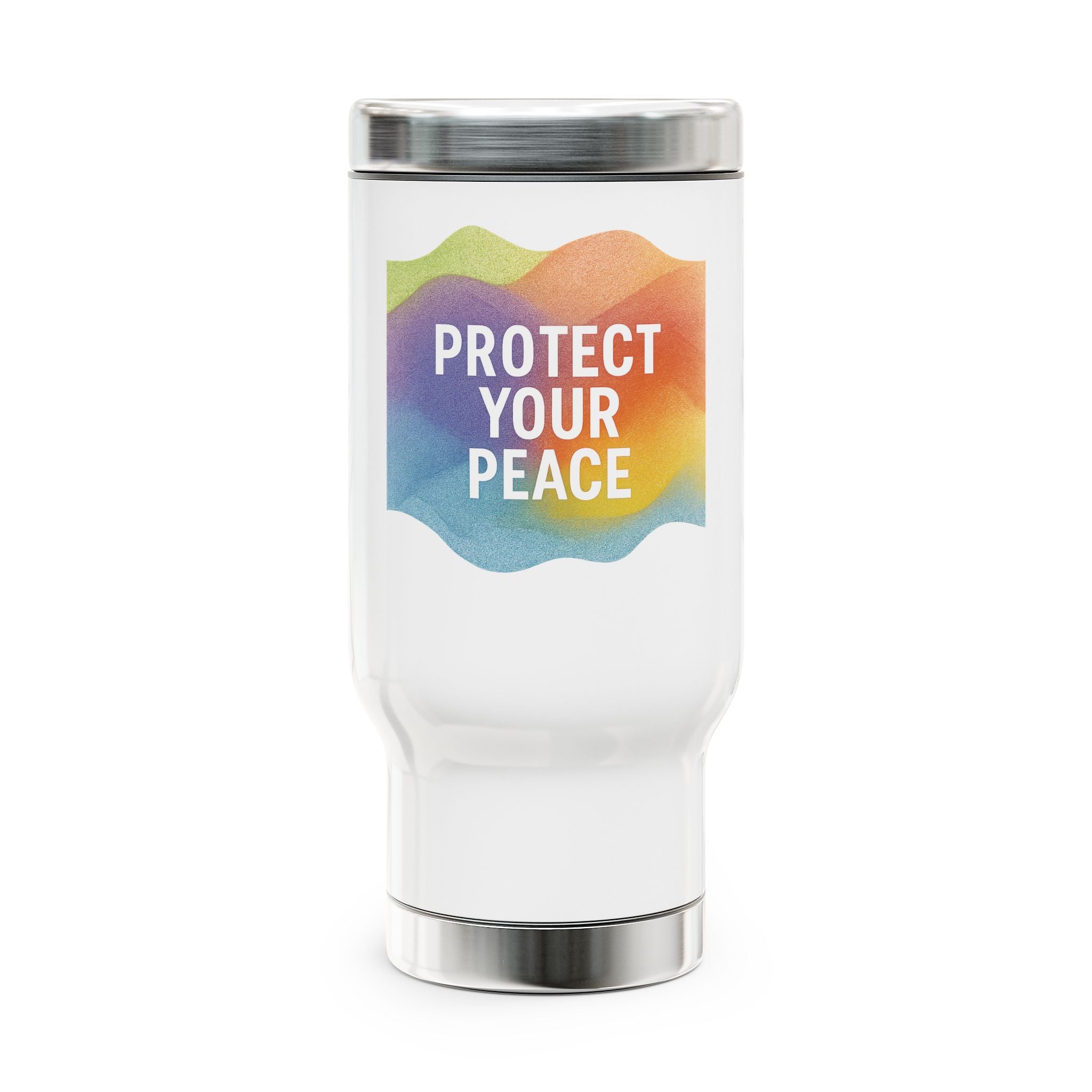 Stainless Steel Travel Mug with Handle, 14oz