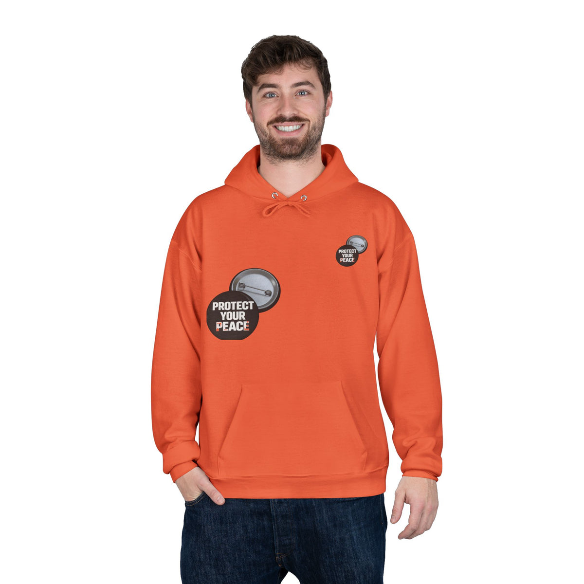 Protect Your Peace Hoodie — Minimal Badge Graphic Pullover