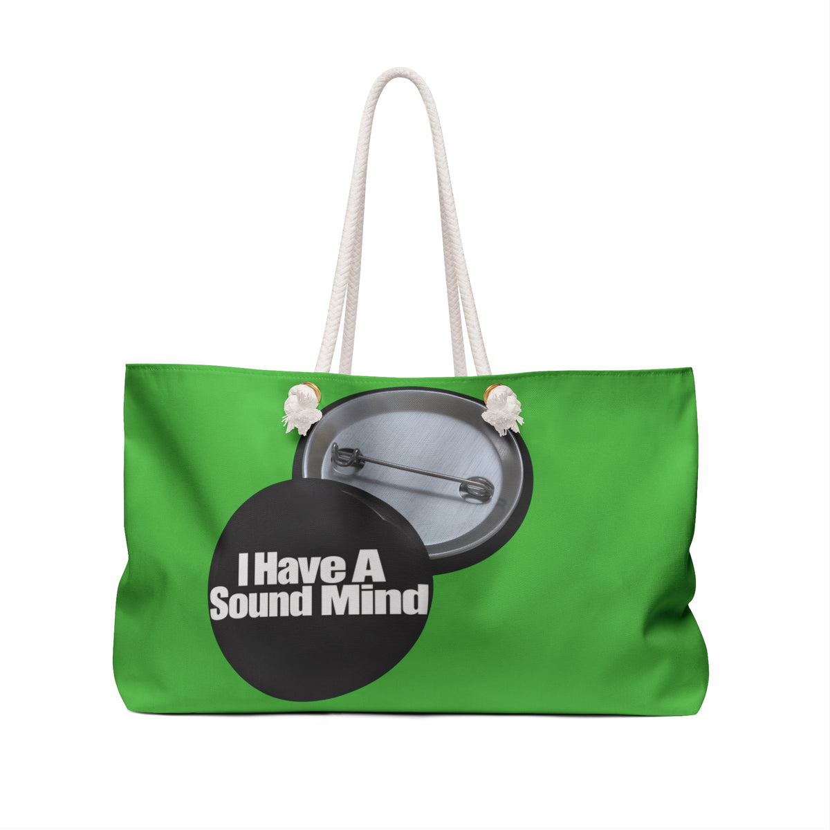 I Have a Sound Mind Green Weekender Bag
