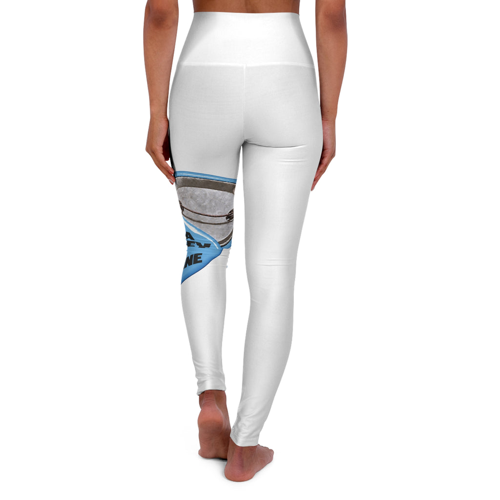 High-Waisted Yoga Leggings with 'Life's a Journey Not a Finish Line' Graphic design.