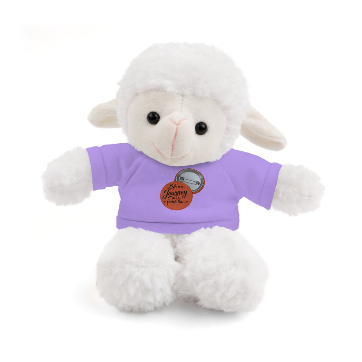Life is a journey not a finish line. Plush Teddy Bear with Printed Tee — Cute Personalized Gift for Kids & Couples