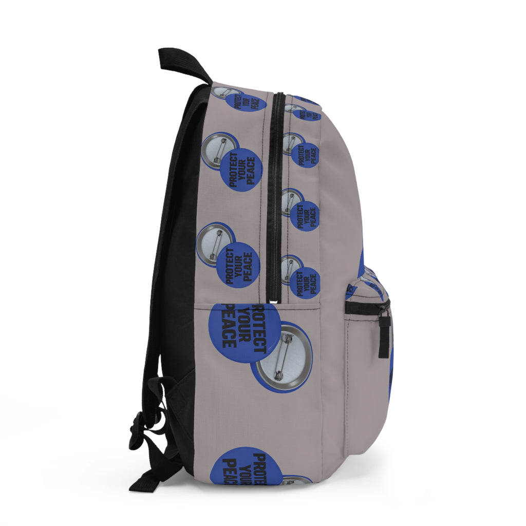 Backpack — 'Protect Your Peace' Button Print Backpack