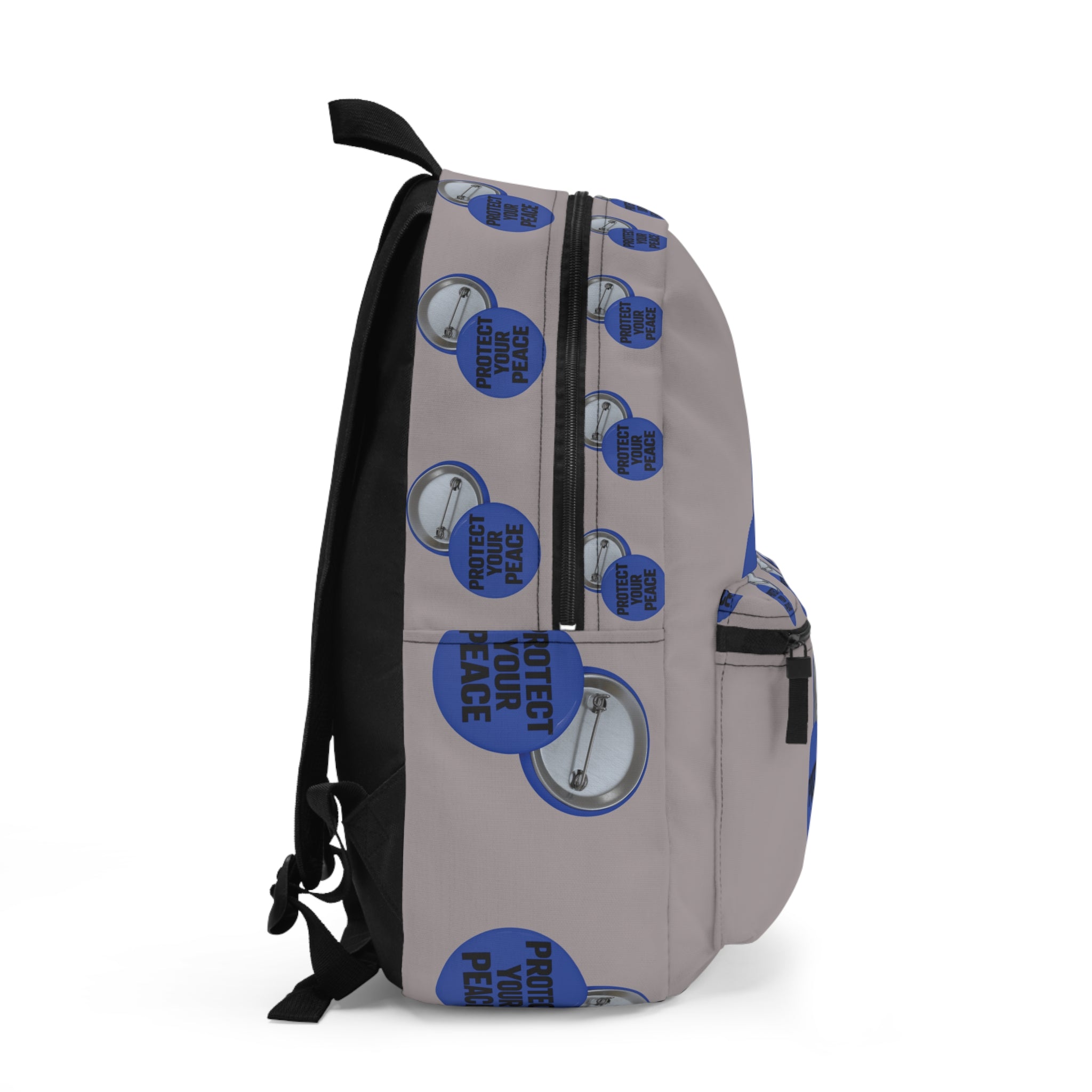 Backpack — 'Protect Your Peace' Button Print Backpack