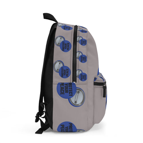 Backpack — 'Protect Your Peace' Button Print Backpack
