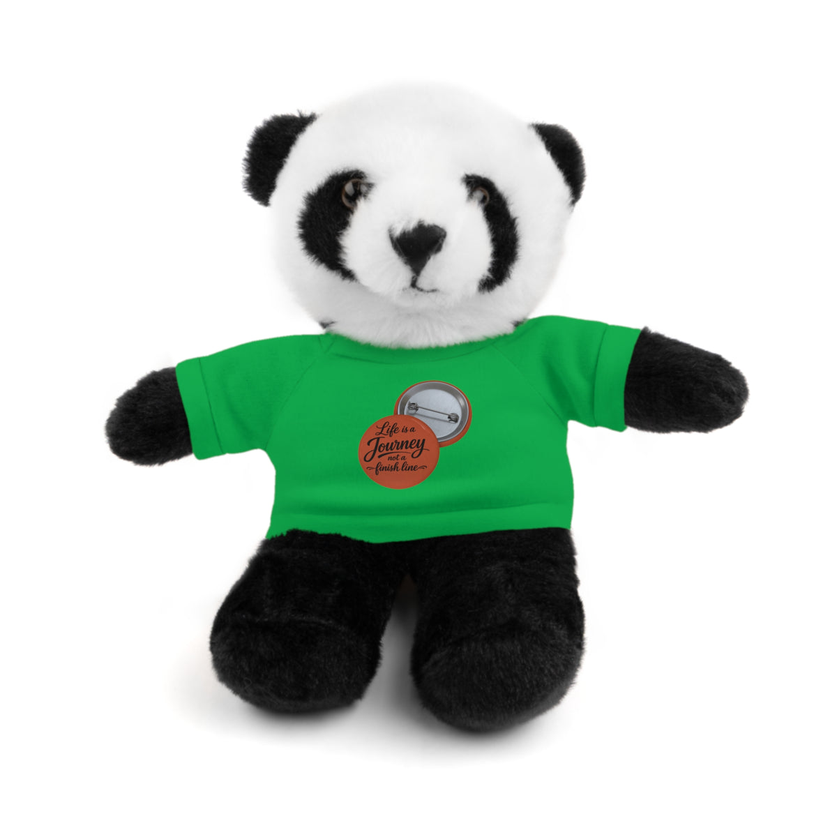 Life is a journey not a finish line. Plush Teddy Bear with Printed Tee — Cute Personalized Gift for Kids & Couples