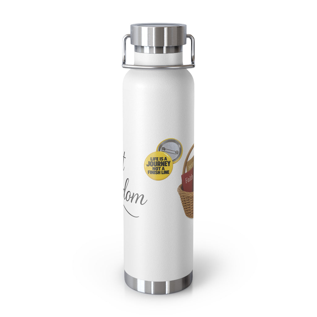 Get Wisdom 22oz Copper Vacuum Insulated Bottle — Insulated Water Bottle for Daily Hydration & Gifts