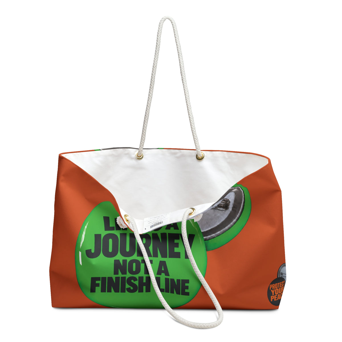 Weekender Bag — 'Life Is A Journey Not A Finish Line' Motivational Travel Tote