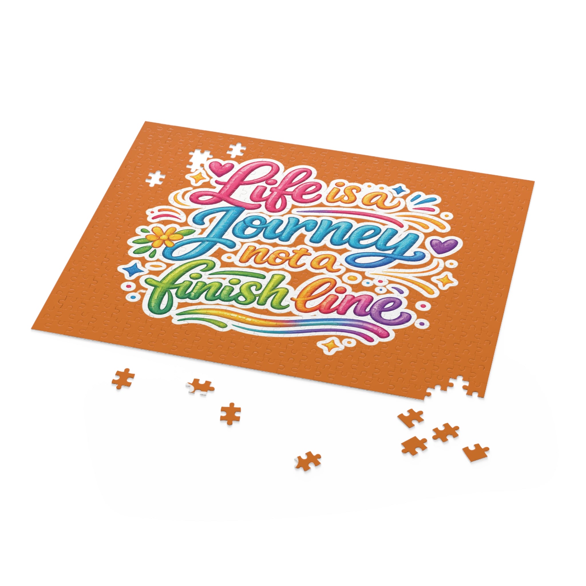 Inspirational 'Life Is a Journey, Not a Finish Line' Jigsaw Puzzle