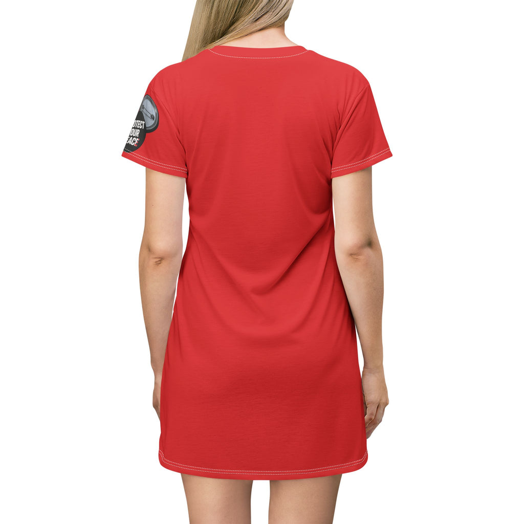 Protect Your peace Red T-Shirt Dress