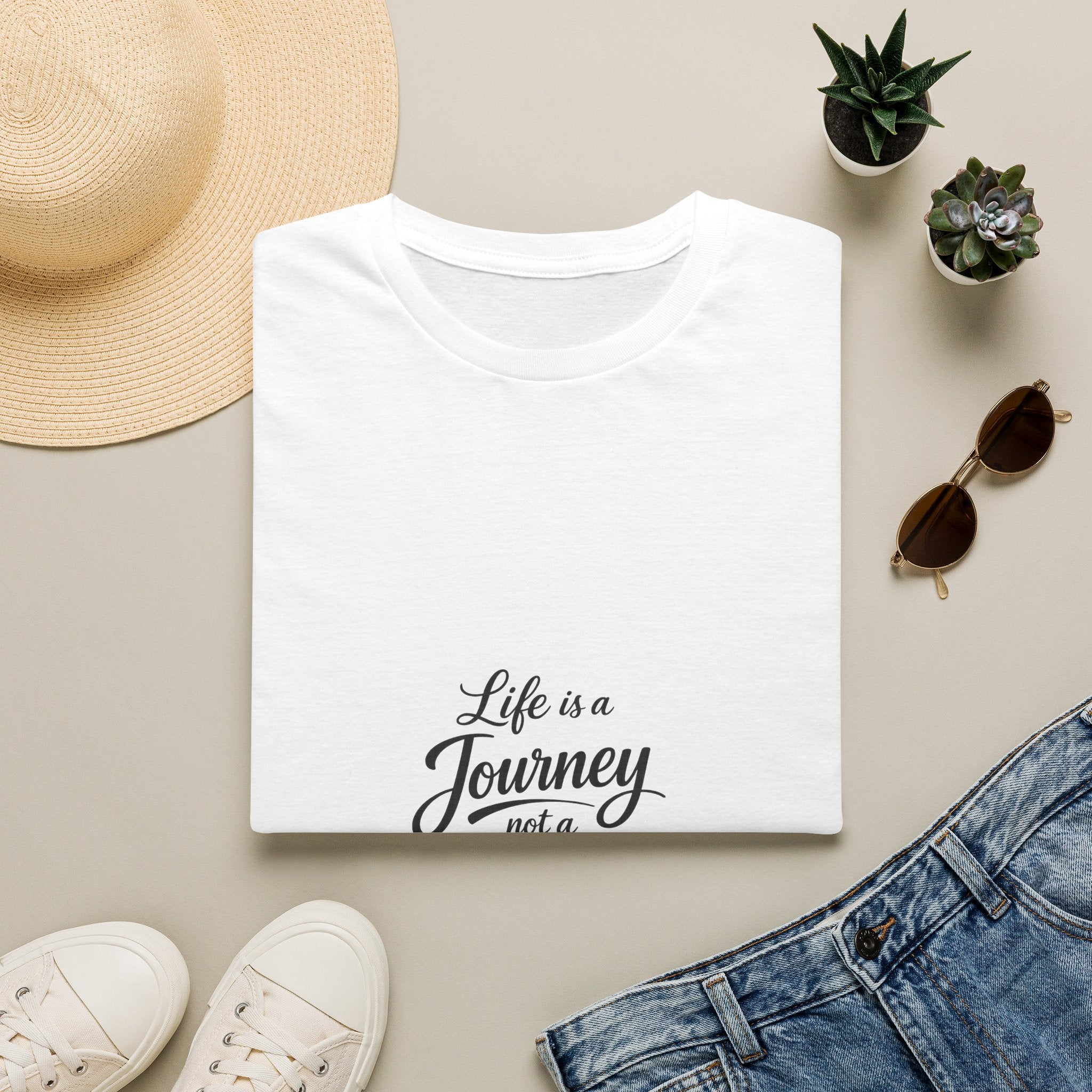 Life Is a Journey T-Shirt2 – Minimal Inspirational Quote Tee