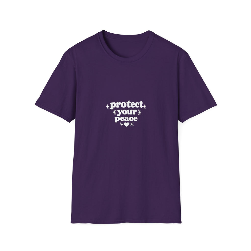 Protect Your Peace T-Shirt — Minimalist Embroidered Self-Care Tee
