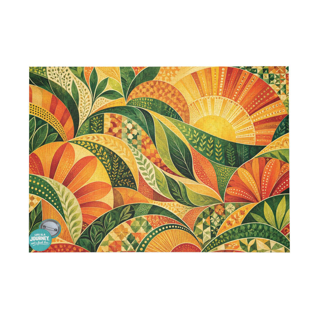 Sunburst Garden Puzzle — Vibrant Floral 96/252/500/1000‑Piece Jigsaw