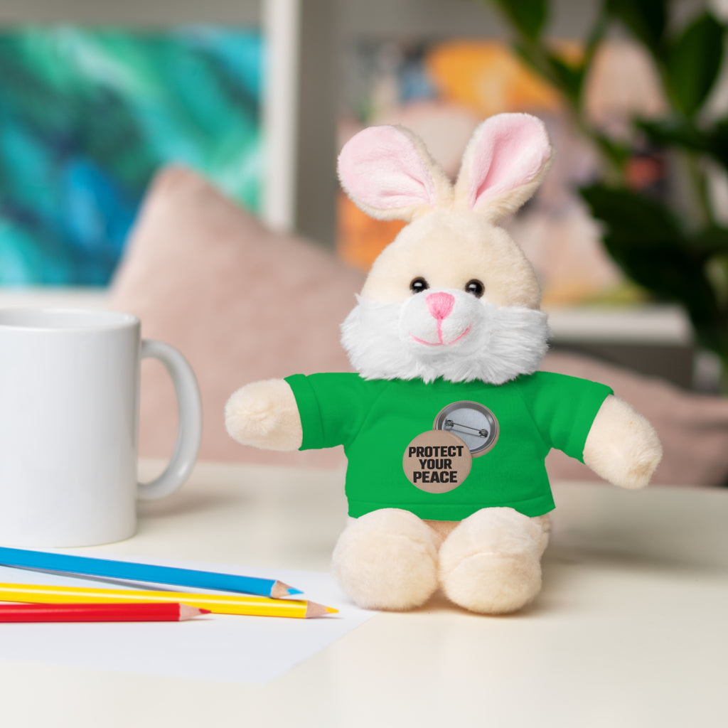 Protect Your Peace Teddy Bear — Plush Stuffed Animal with Tee