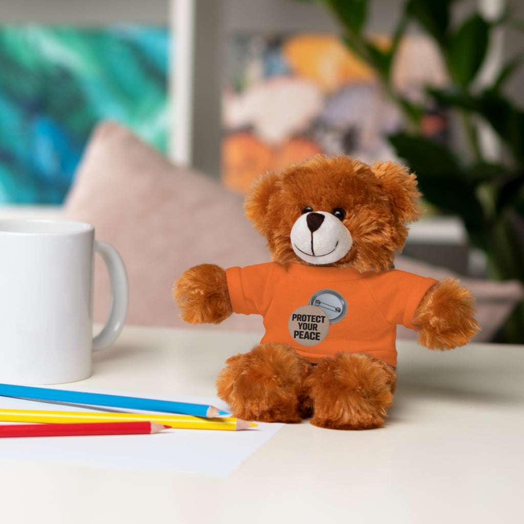 Protect Your Peace Teddy Bear — Plush Stuffed Animal with Tee
