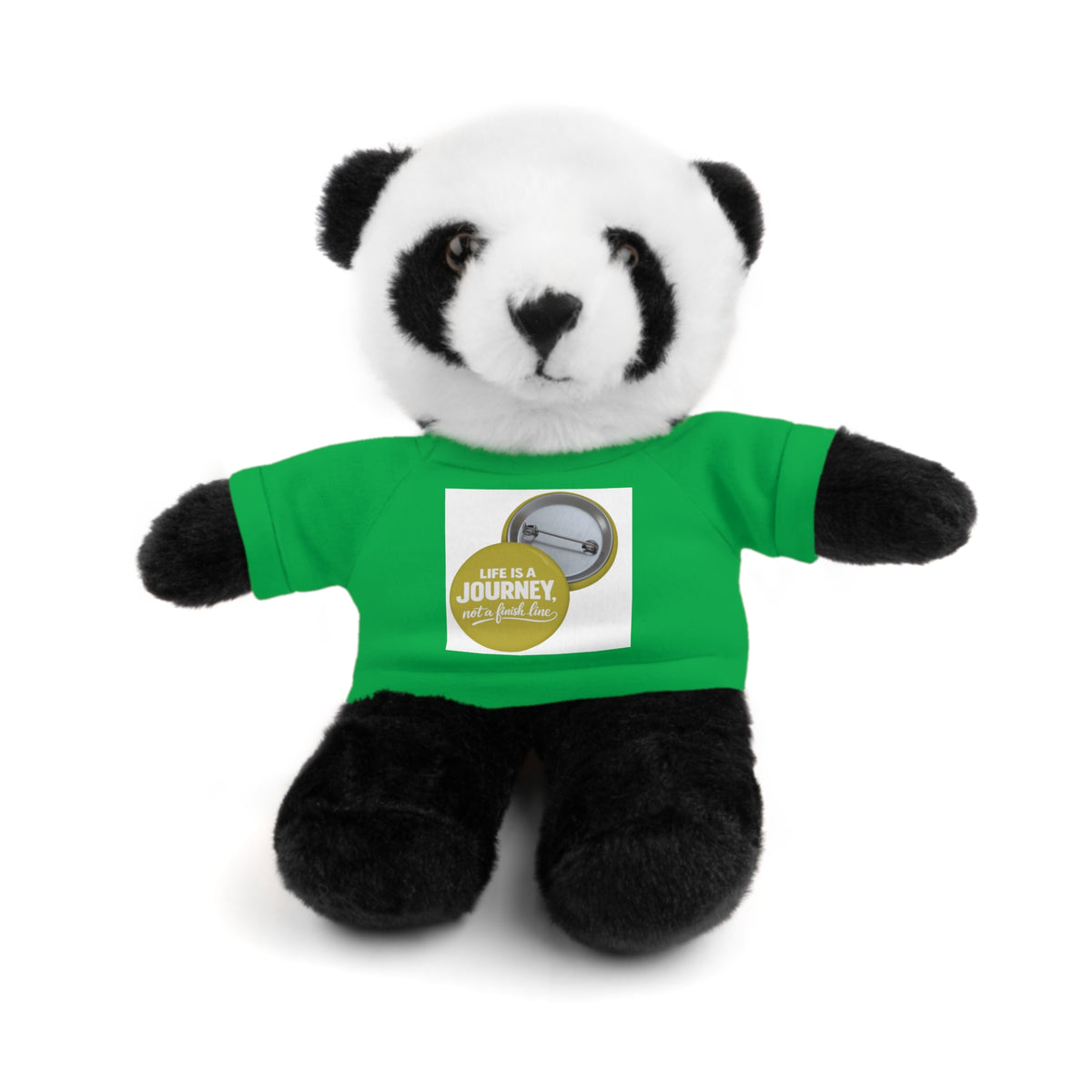 Cute Brown Teddy Bear with 'Life Is a Journey not a finish line.' Tee — Plush Gift for Kids & Travelers
