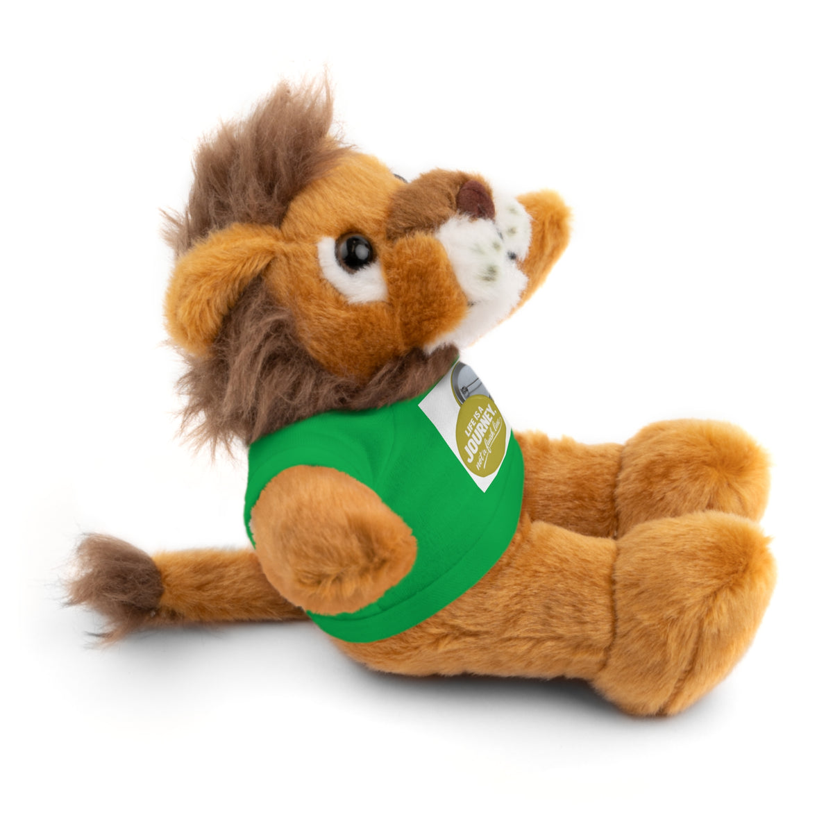 Cute Brown Teddy Bear with 'Life Is a Journey not a finish line.' Tee — Plush Gift for Kids & Travelers