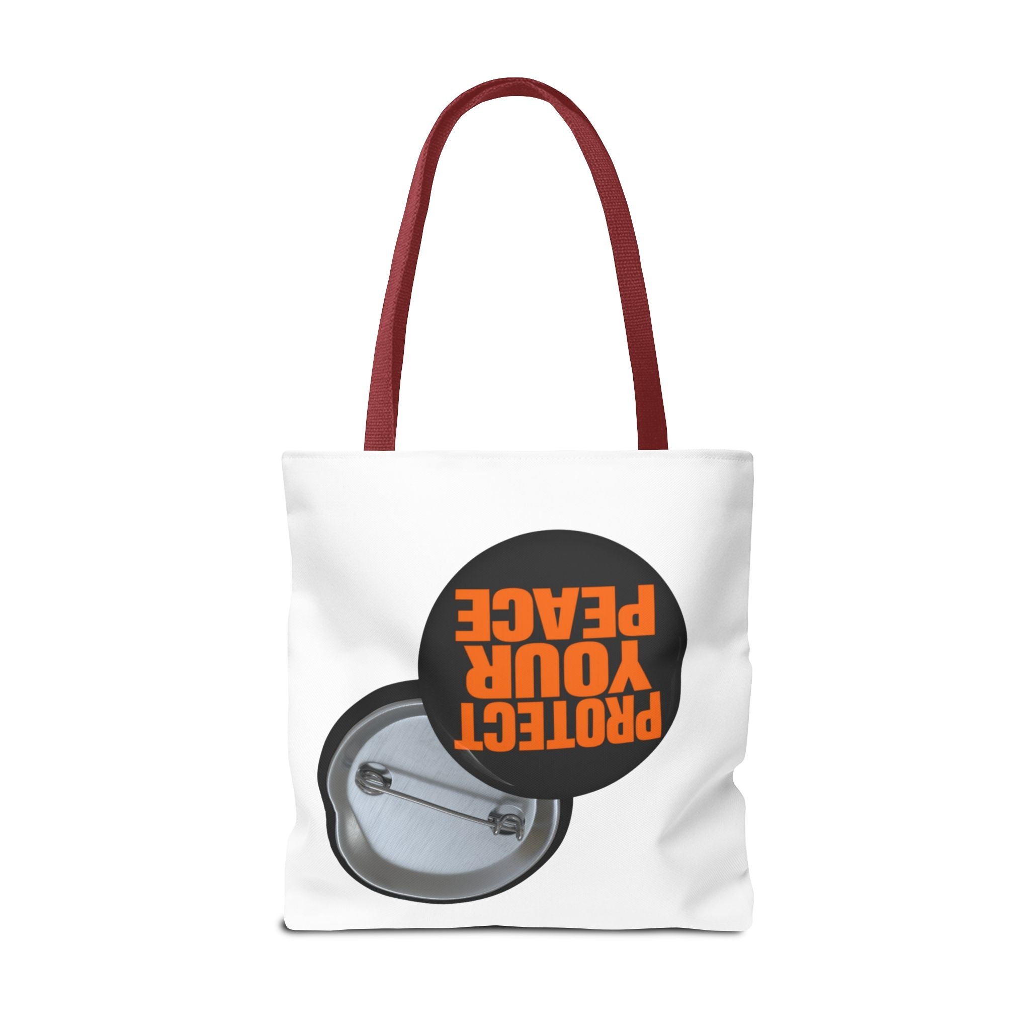 Tote Bag — Protect Your Peace Button Print Canvas Tote