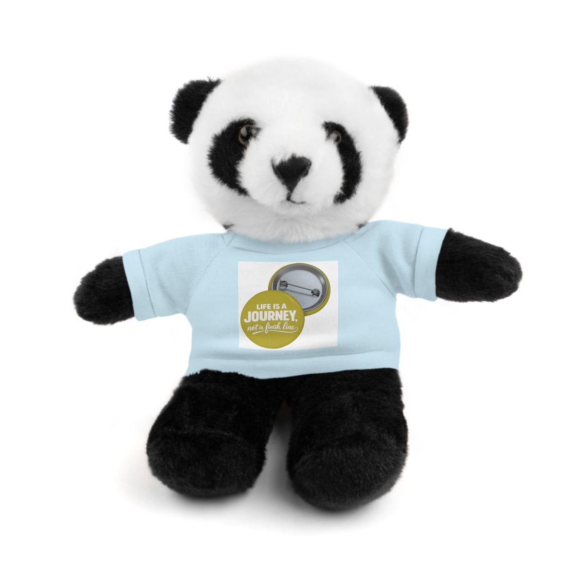 Cute Brown Teddy Bear with 'Life Is a Journey not a finish line.' Tee — Plush Gift for Kids & Travelers