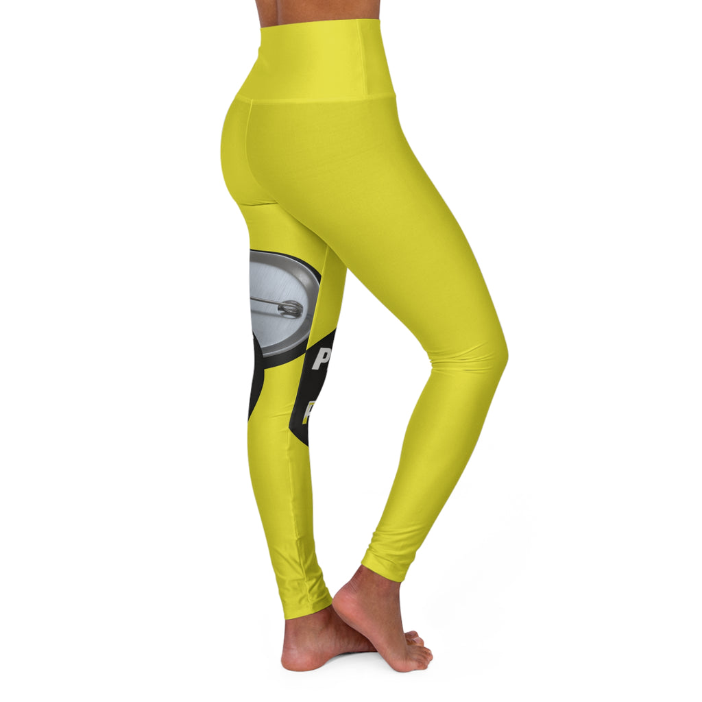 High-Waist Yoga Leggings — "Protect Your Peace" Graphic