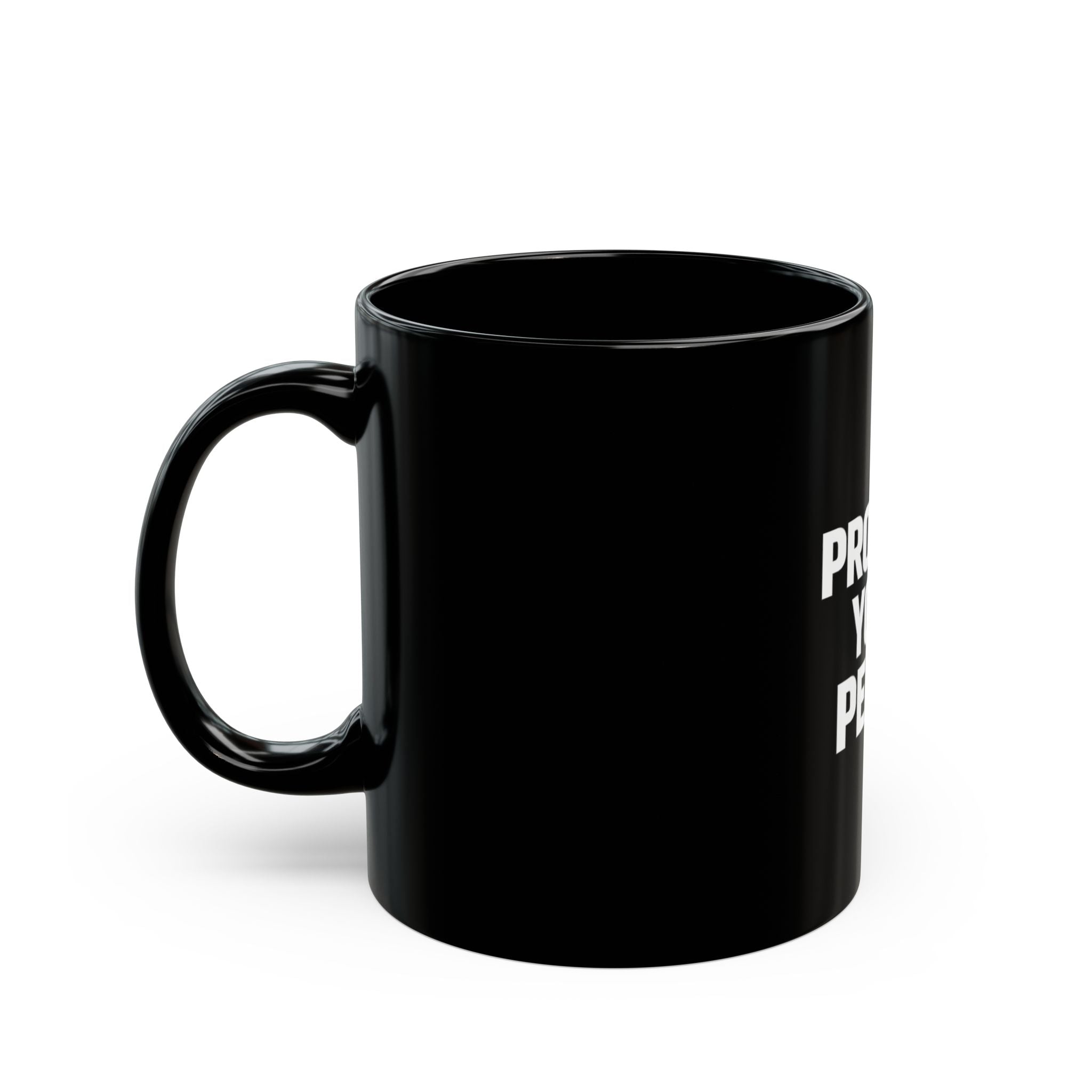 Protect Your Peace Black Mug – Inspirational Coffee Cup, Self-Care Gift (11oz & 15oz)