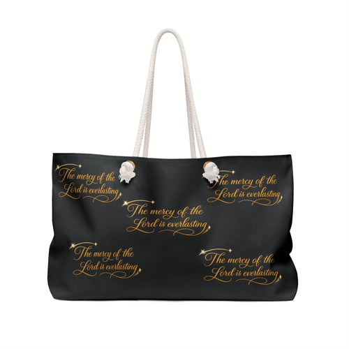 Black Weekender Bag – Minimal Rope-Handle Travel Tote