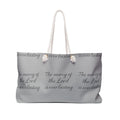 Weekender Bag - “The mercy of the Lord is everlasting” Inspirational Travel Tote