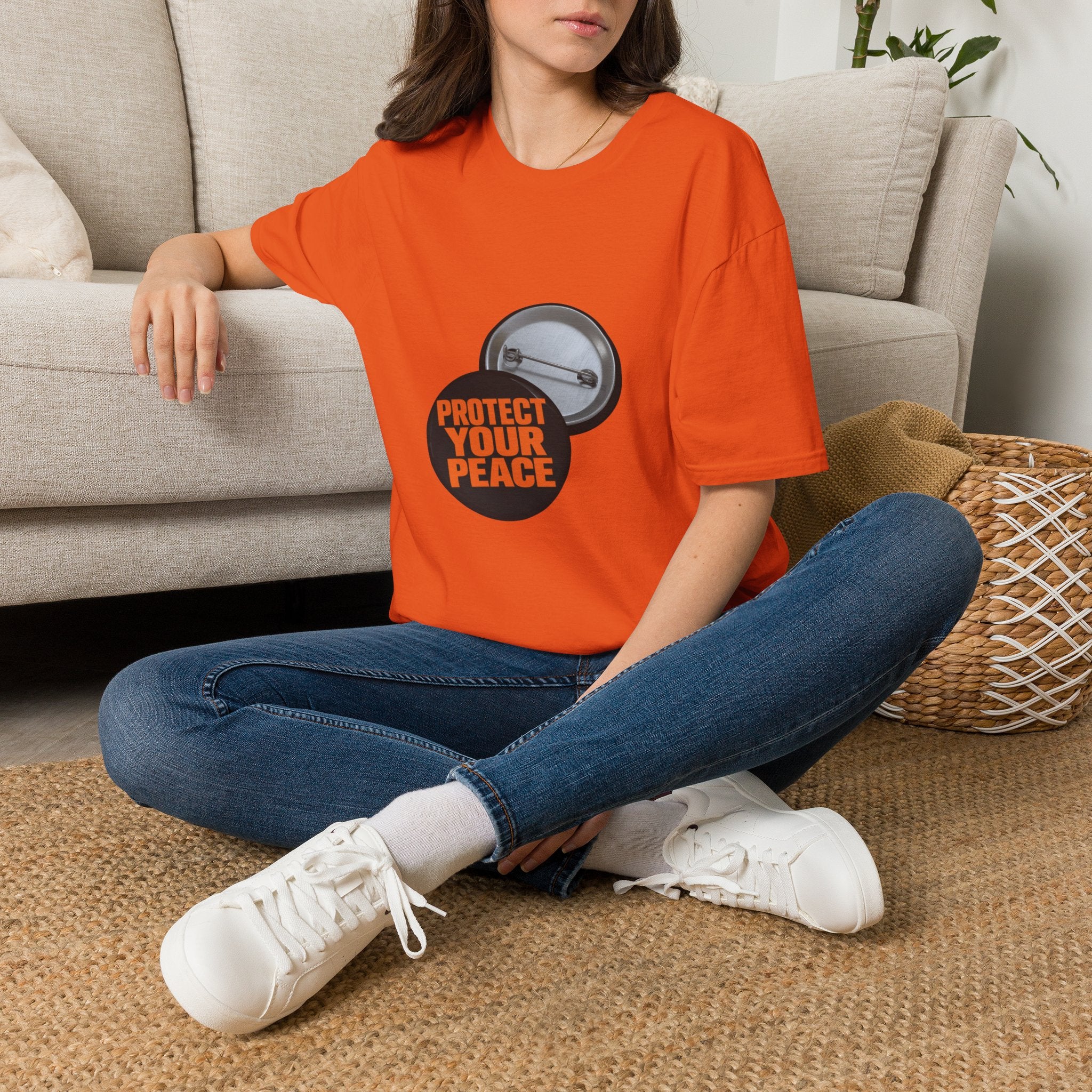 Protect Your Peace T-Shirt — Graphic Button Design