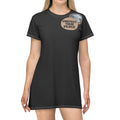 Protect Your Peace T‑Shirt Dress — Graphic Button Badge Design