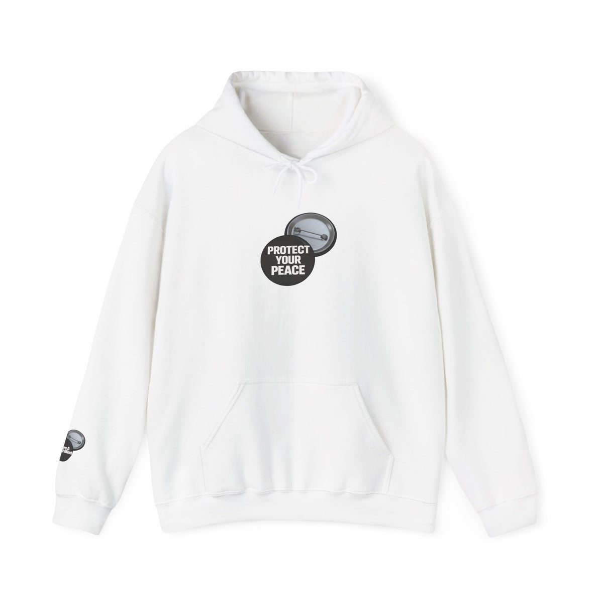 Hoodie graphic  and arm graphic design  protect your peace.