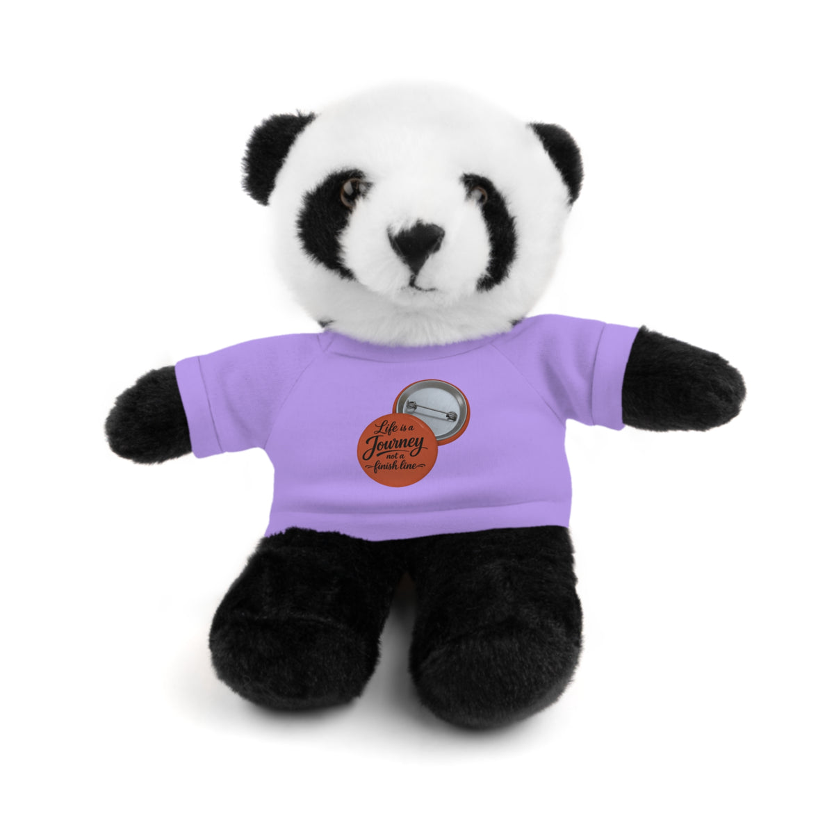 Life is a journey not a finish line. Plush Teddy Bear with Printed Tee — Cute Personalized Gift for Kids & Couples