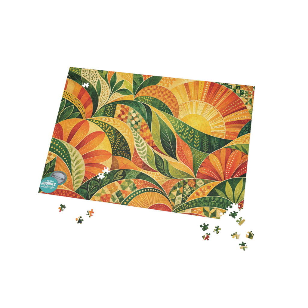 Sunburst Garden Puzzle — Vibrant Floral 96/252/500/1000‑Piece Jigsaw