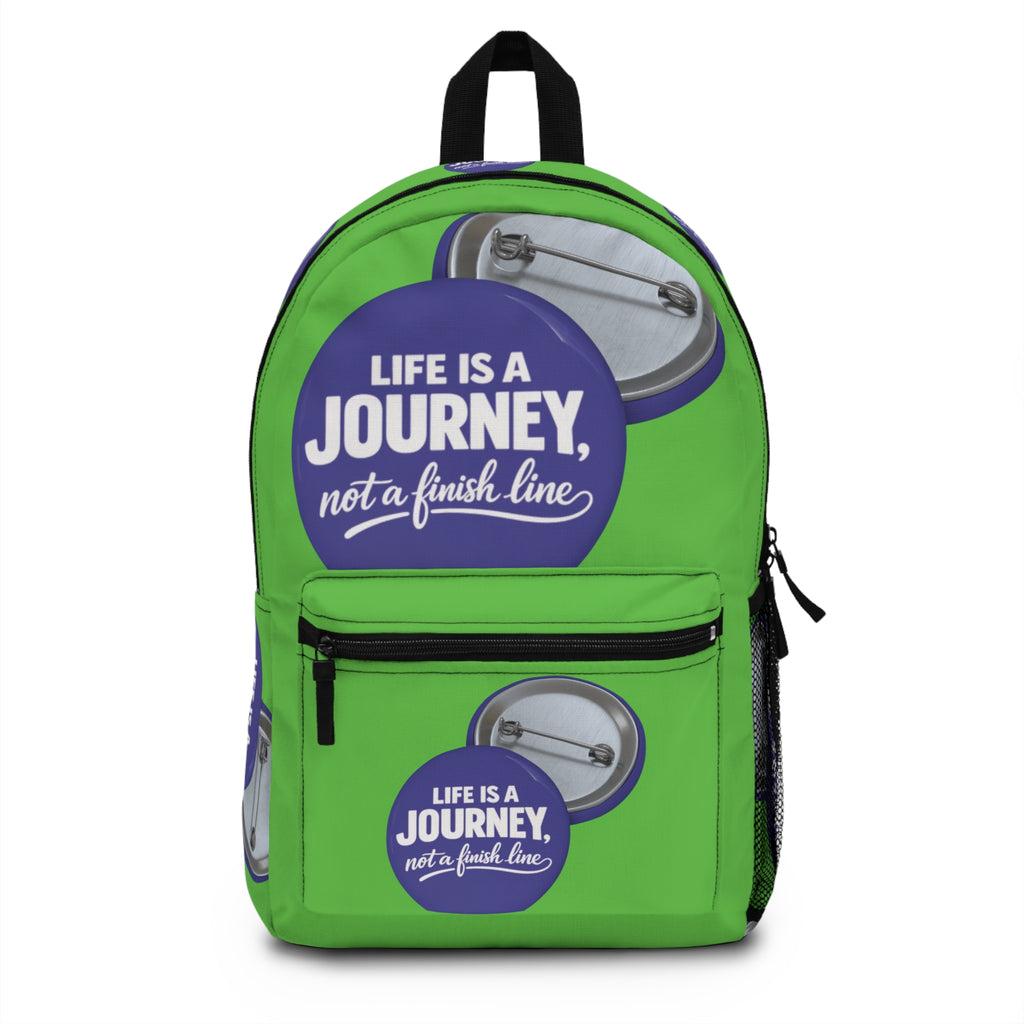 Inspirational Backpack – “Life Is A Journey, Not A Finish Line” Motivational School Bag
