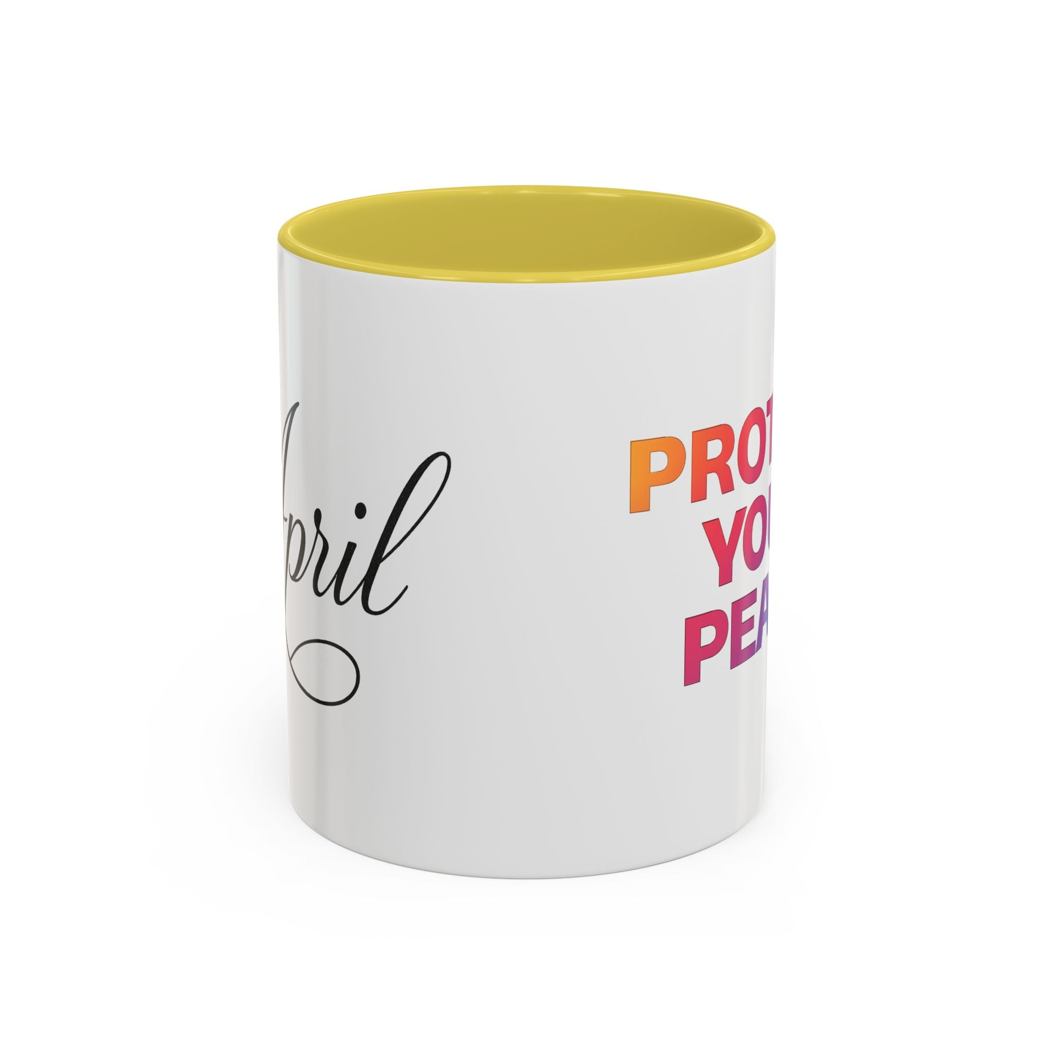 Protect Your Peace Colorful Mug — Inspirational Coffee Cup (11oz/15oz)