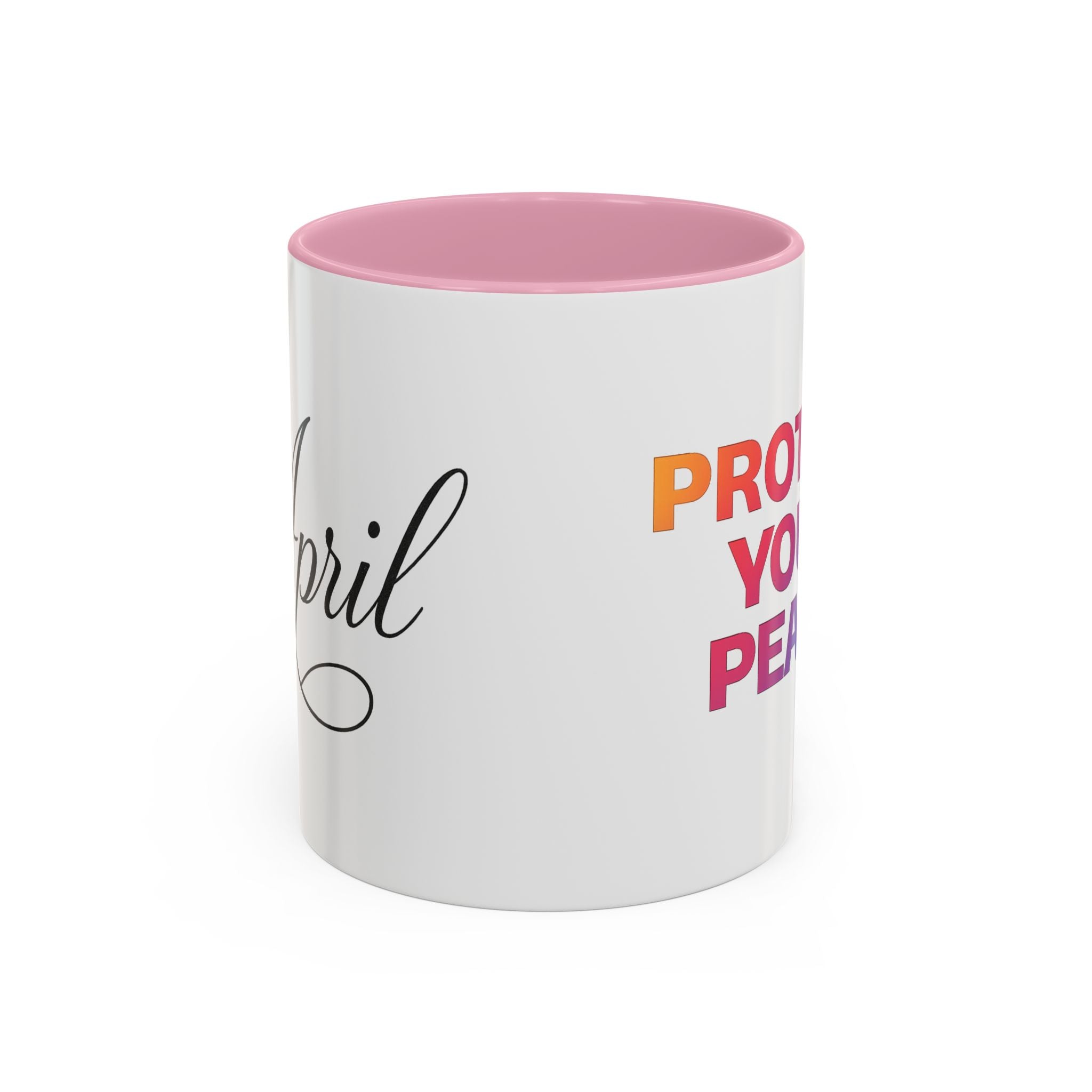 Protect Your Peace Colorful Mug — Inspirational Coffee Cup (11oz/15oz)