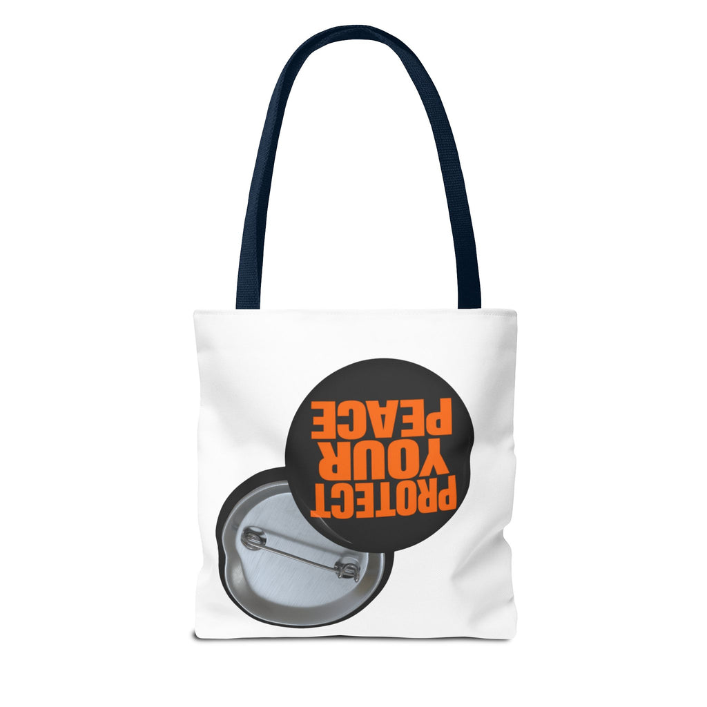 Tote Bag — Protect Your Peace Button Print Canvas Tote