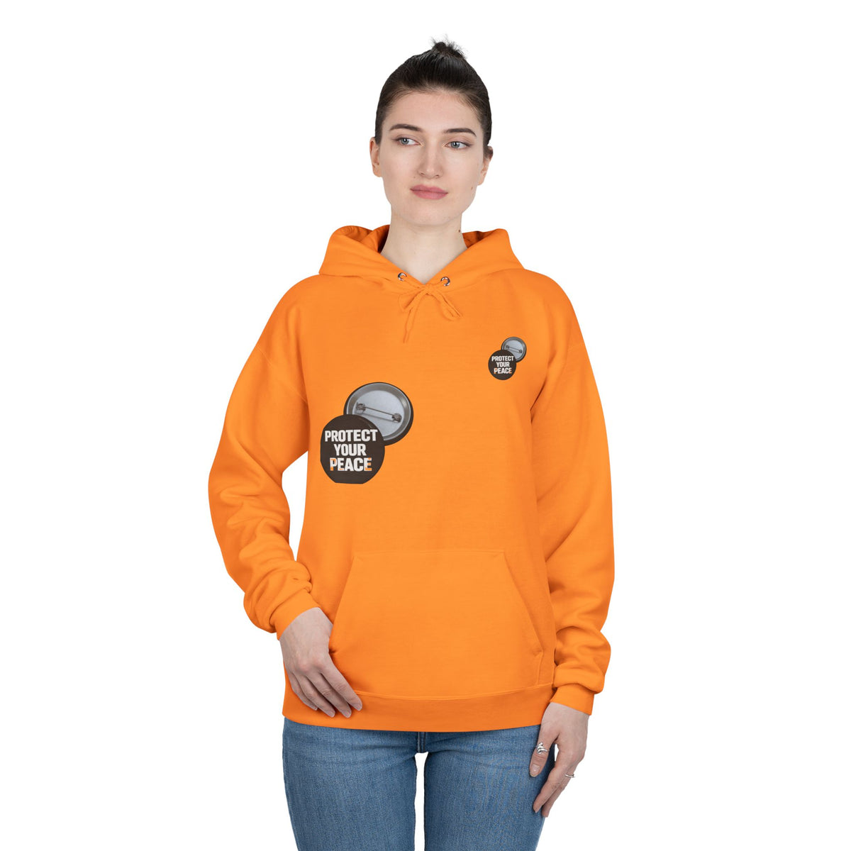 Protect Your Peace Hoodie — Minimal Badge Graphic Pullover