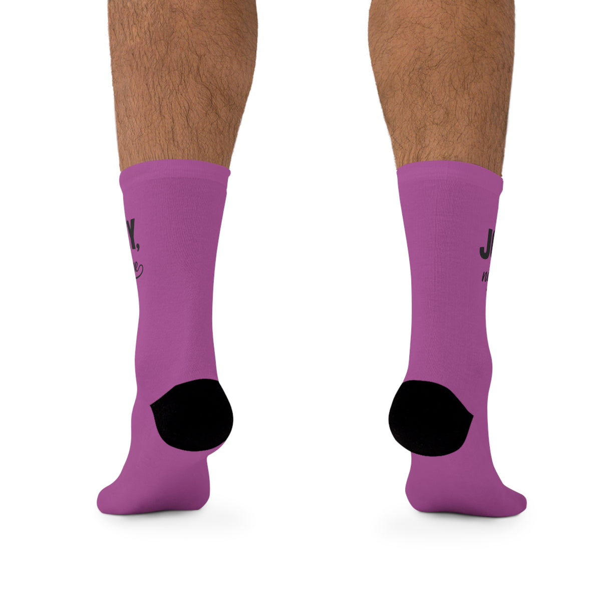 Inspirational Crew Socks — "Life Is A Journey, Not A Finish Line" Recycled-Poly