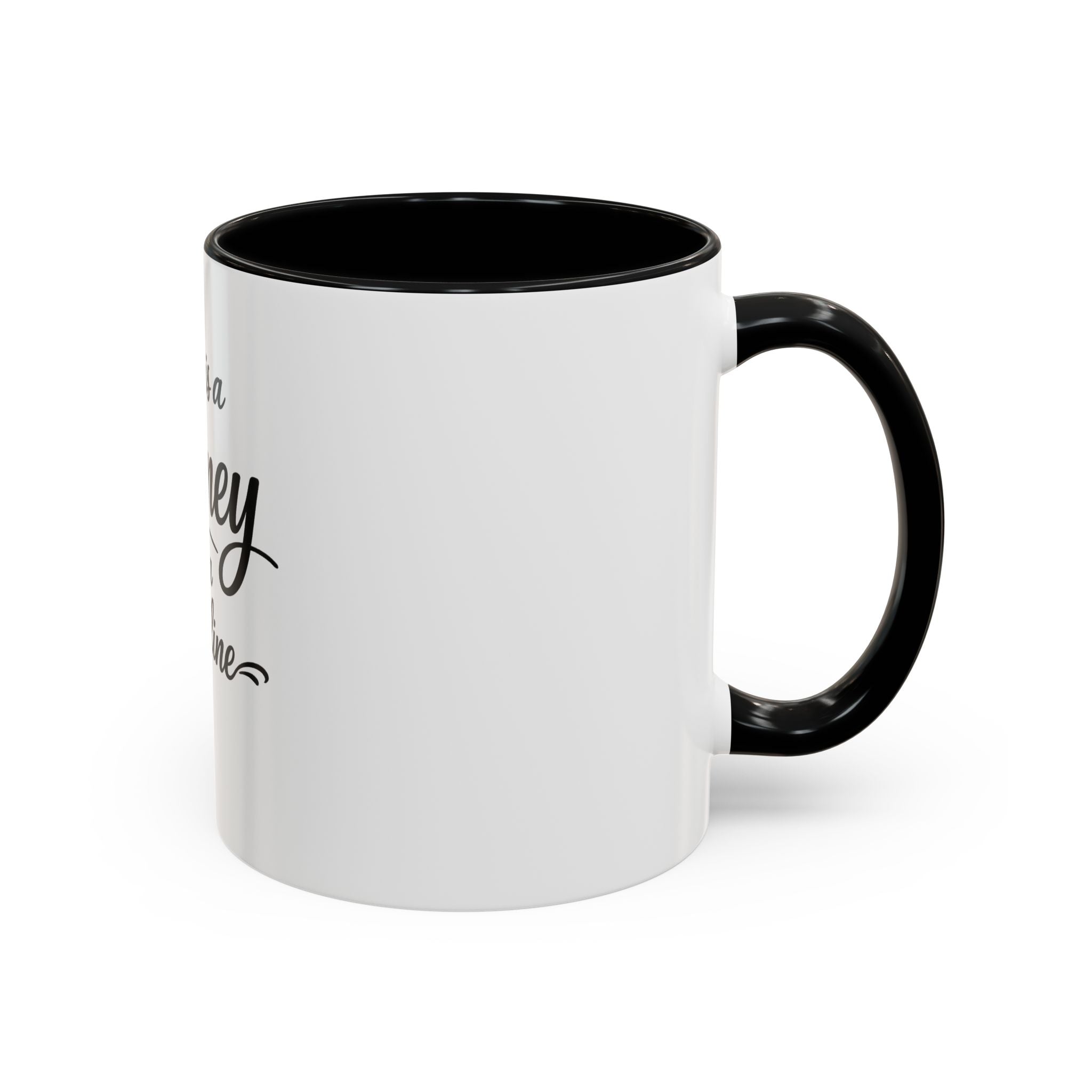 Life Is a Journey Not a Finish Line Accent Coffee Mug – Inspirational Quote Ceramic Mug (11/15oz)