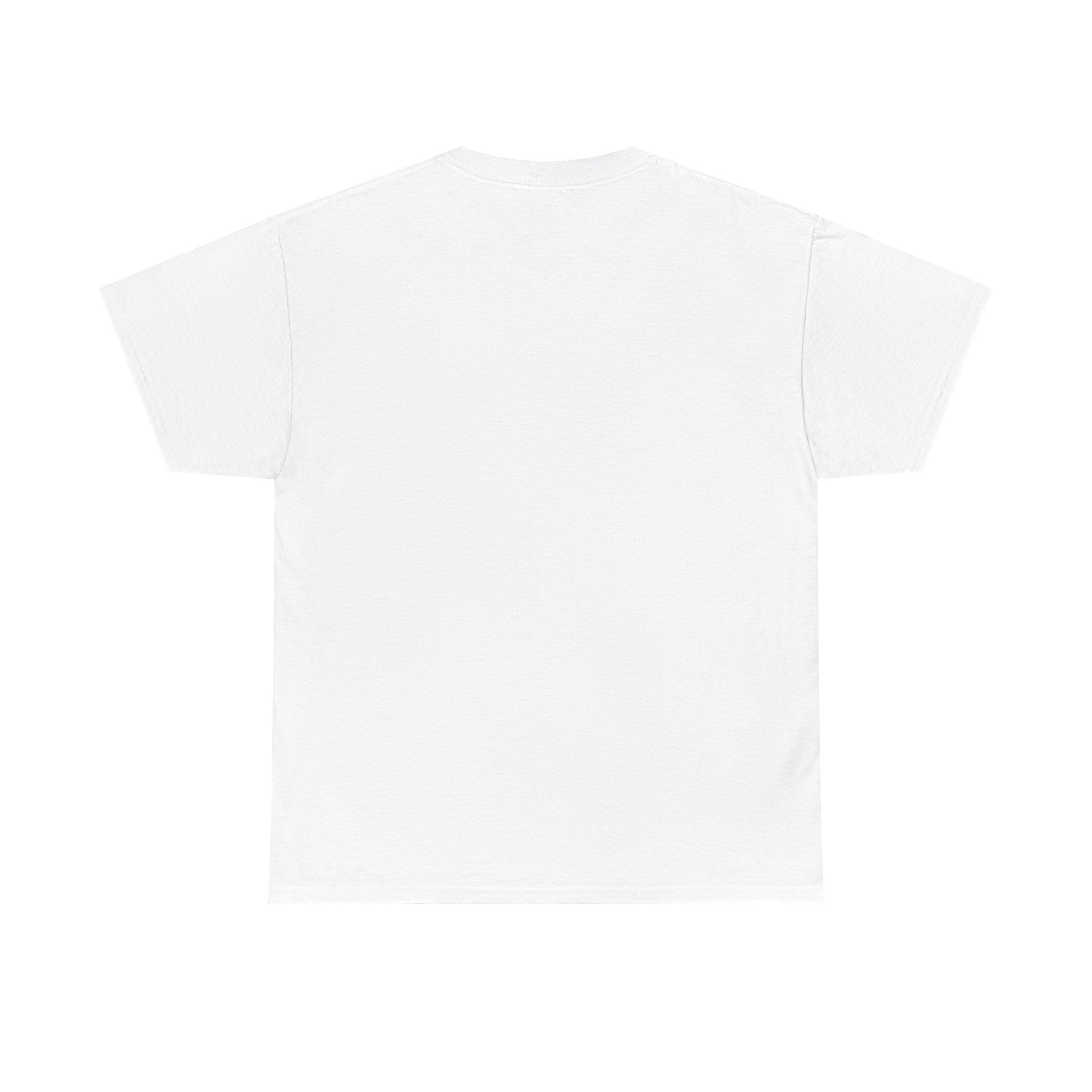 Minimalist White T‑Shirt — Subtle Embossed 'Unisex Heavy Cotton Tee' Design