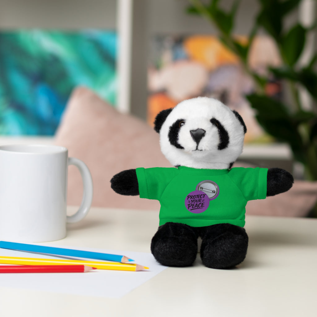 Plush Bear with 'Protect Peace' Tee