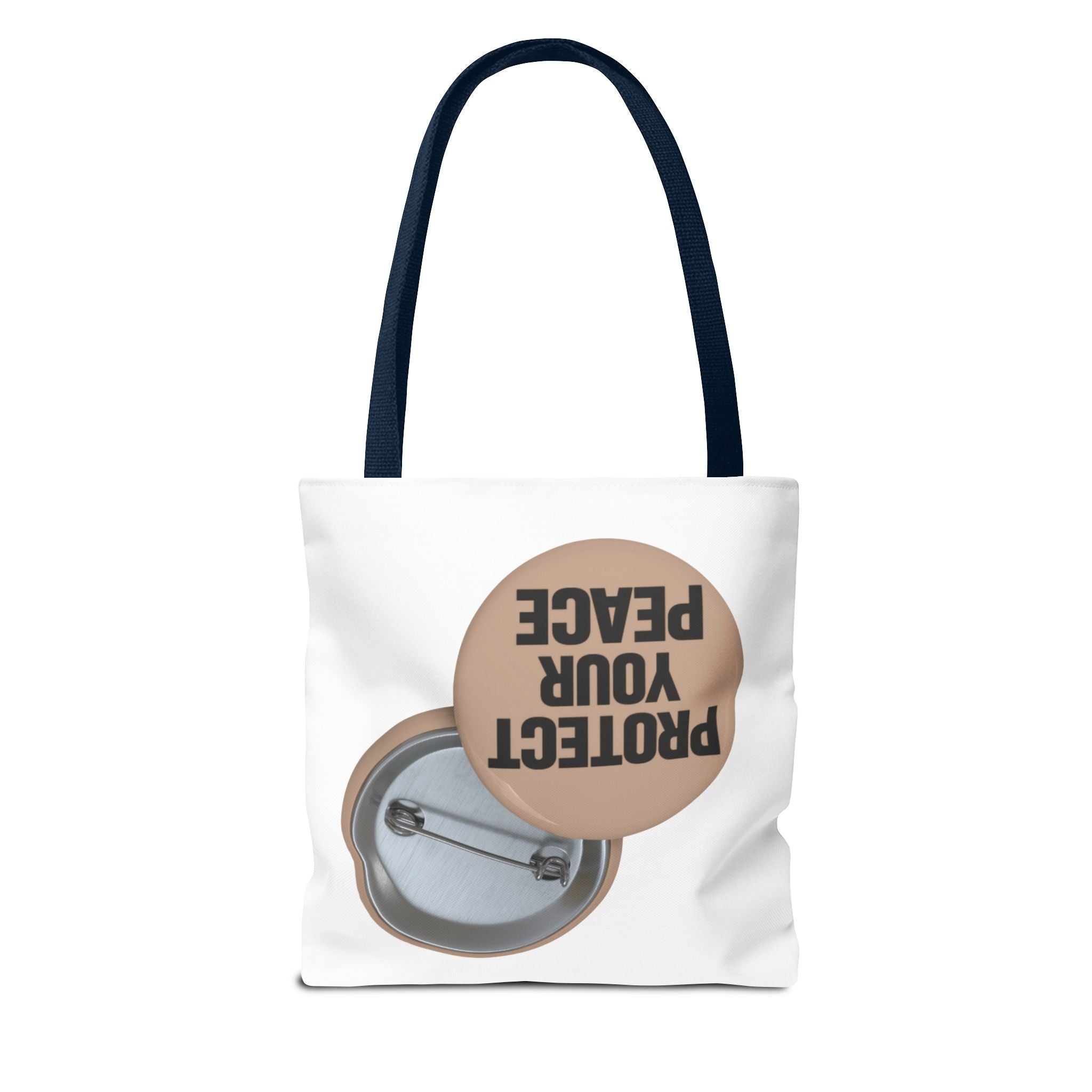Protect Your Peace Button Tote Bag – Inspirational Everyday Carry