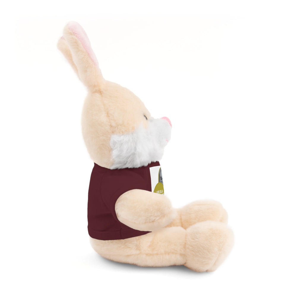 Cute Brown Teddy Bear with 'Life Is a Journey not a finish line.' Tee — Plush Gift for Kids & Travelers