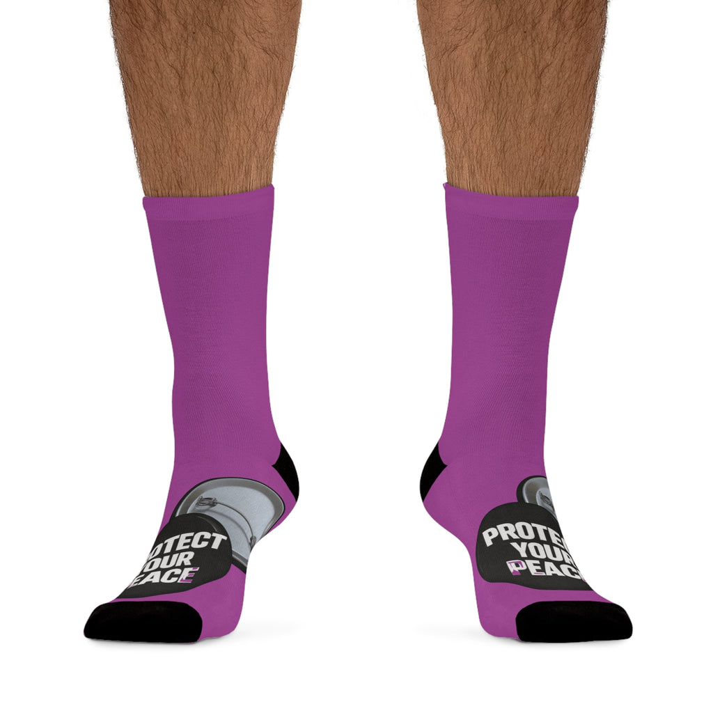 Protect Your Peace Purple Statement Socks