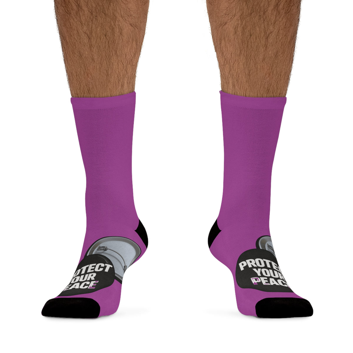 Protect Your Peace Purple Statement Socks